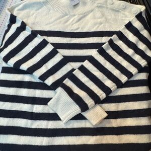 Striped Navy and White Sweater